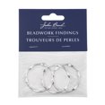 thumbnail image 6 of John Bead Beadwork Findings Partly Flattened Circle Silver Jewelry Finding, 9pcs, 6 of 7