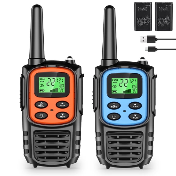Walkie Talkies for Kids, Two Way Radio, Long Range Walkie Talkie with 22 Channels, VOX Gift forKids Adults Hiking Camping
