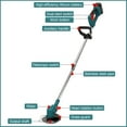 thumbnail image 4 of 24V 1880W 3 IN 1 Electric Lawn Mower 13000Rpm Cordless Grass Trimmer Length Adjustable Cutter For 18V Battery ,Efficient Cutting, 4 of 7