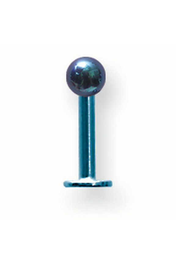 Plated SGSS Labret w Ball End 14G (1.6mm) 5/16 (8mm) Long w 4mm Ball al