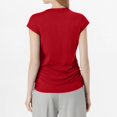 thumbnail image 4 of Going Out Tops For Women, Short Sleeve T Shirts Round Neck Cute Tunic Tops Basic Tees Blouses Loose Fit Pullover Summer Tops Women 2025 Tube Workout Tops Tank Tops Tunic (XL, Red) ZMTing, 4 of 4