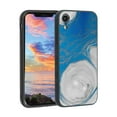 thumbnail image 1 of Compatible with iPhone XR Phone Case, Blue Marble 49 Case Men Women, Flexible Silicone Shockproof Case for iPhone XR, 1 of 1