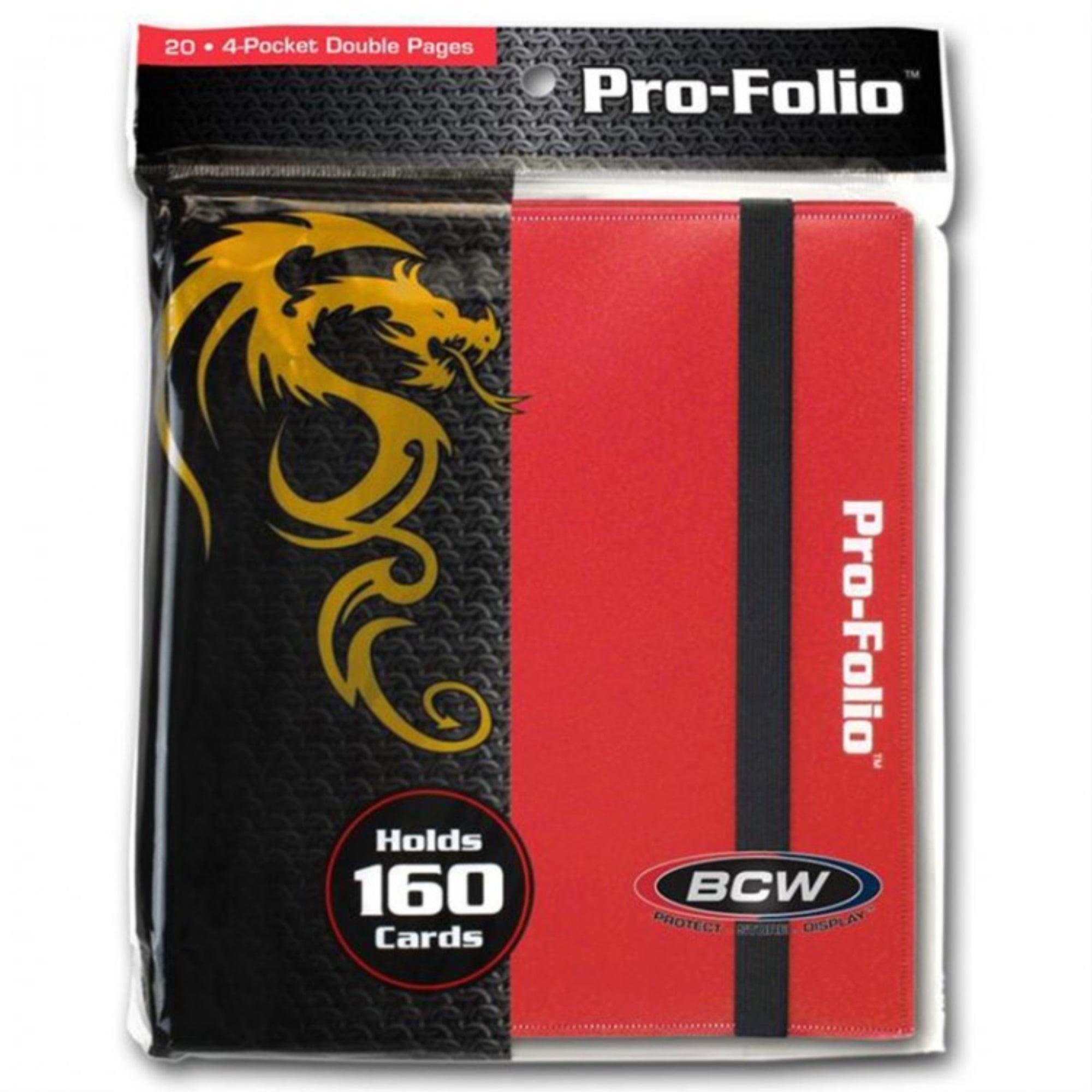 1 Ultra Pro RED & WHITE Pro-Binder Album 4 Pocket Pages holds 160 Cards Gaming 