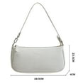 thumbnail image 2 of Retro Classic Clutch Shoulder Tote HandBag with Zipper Closure for Women Cute Clutch Purse and Handbag - White, 2 of 6