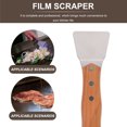 thumbnail image 6 of Voiceine 1pc Griddle Scraper Wooden Handle Vinyl Film Wall Paper Scraper Squeegee Tool, 6 of 11