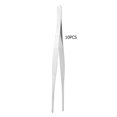 thumbnail image 4 of Food Clips Straight Tweezers 10pcs Set Stainless Steel Food Tongs Clips Multi Functional Long Straight Tweezers 18cm, 4 of 8