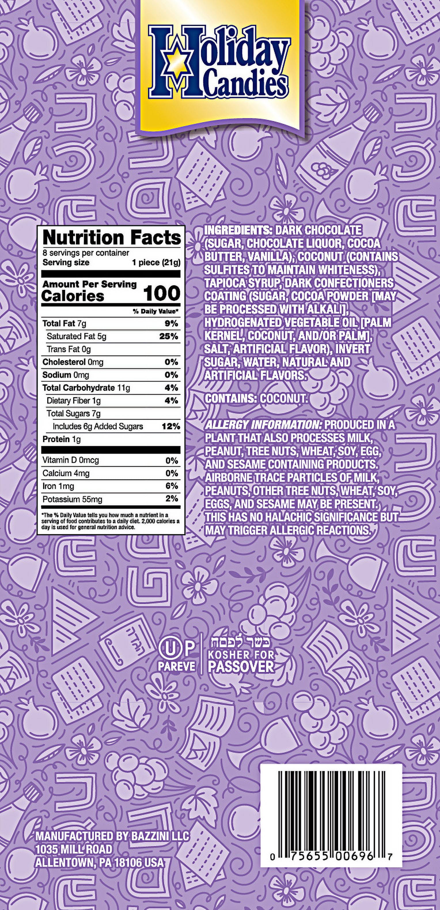 Holiday Bon Bons au Choc Noir et à la Noix de Coco KFP 170g Bon Bons au Choc Noir et à la Noix de Coco KFP