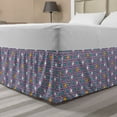 thumbnail image 1 of Orient Bed Skirt, Geometric Lines and Stars Based on Traditional Oriental Eastern World, Elastic Bedskirt Dust Ruffle Wrap Around for Bedding Decor, 4 Sizes, Multicolor, by Ambesonne, 1 of 2
