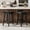 Black, variant on Set of 2 Counter Height Bar Stools, Low-Back Kitchen Bar Chairs with Footrest, Wooden Frame and PU Leather Upholstered Seats, Stylish Barstools for Kitchen Islands