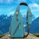 thumbnail image 4 of Riñonera para hombre | Mochila bandolera impermeable con múltiples bolsillos | Banda reflectante y orificio para auriculares para viajes, escuela y actividades al aire libre, 4 of 9