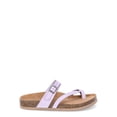 thumbnail image 3 of Time and Tru Women's Asymmetric Strap Footbed Sandals, Wide Width Available, 3 of 7