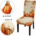thumbnail image 4 of Autumn Slip Covers for Dining Chairs Set of 6 Thanksgiving Maple Leaf and Orange Pumpkins Fall Parsons Chair Slipcovers for Dining Room Hotel Kitchen, 4 of 6