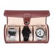 thumbnail image 2 of Organizador de caja de reloj para hombre, estuche de viaje con ruedas, portátil, para exhibir 3 relojes, con secciones de terciopelo para guardar relojes grandes, 2 of 8
