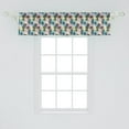 thumbnail image 2 of Ambesonne Summer Window Valance, Retro Memphis Palms Zigzags, 54" X 12", Charcoal Grey Multicolor, 2 of 3