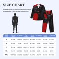 thumbnail image 4 of Sikiie Black Dog Red Background Mens Pajama Set, Soft Warm Long Sleeve Sleepwear, Cozy Button-Down Pjs for Men-X-Large, 4 of 7