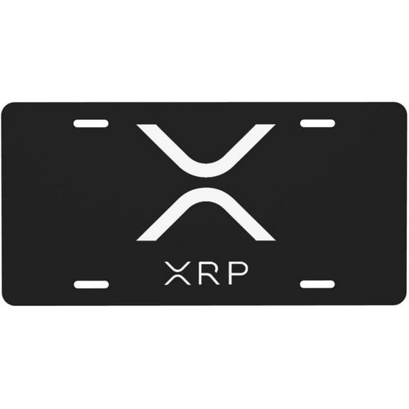 Xrp Ripple License Plate 6" x 12" Aluminum Decorative Front License Plates Metal Car Plate Novelty Vanity Tag Cover with 4 Holes Car Decor Accessory
