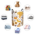 thumbnail image 4 of Balery Honey Bee Set Cesta de ropa redonda con asas, impermeable, independiente, para ropa, juguetes, dormitorio y familia-Small, 4 of 6