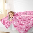 thumbnail image 3 of Erosebridal 3D Loves Pattern Twin Comforter Sets,Cartoon Butterflies Silhouette Bedding Set For Girls Teens, Reversible 2 Pieces, 3 of 7