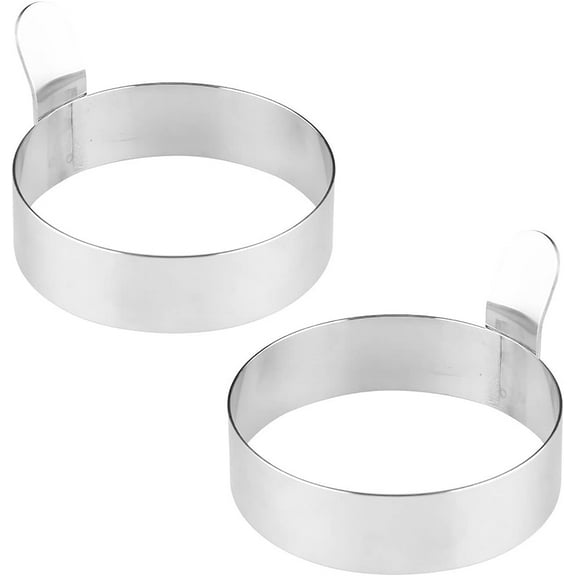 2 Pack Stainless Steel Eggs Rings, Egg Cooking Rings Pancake Mold Egg Make Round Pancake Molds Breakfast Household Mold Griddle Cooking Shaper for frying Eggs Mcmuffin Sandwiches Omelet, 2.9"