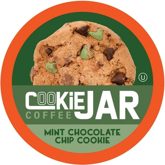 Cookie Jar Coffee Mint Chocolate Chip Flavored Coffee, Recyclable Pods, 2.0 Keurig K-Cup Compatible, 40 Count