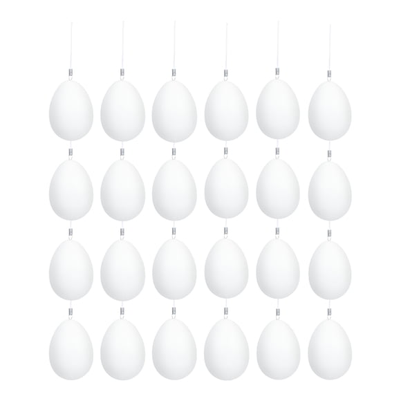 24pcs Decoraciones de huevo de Pascua Partido de Pascua DIY Huevos pintados a mano Pendiente Decoración colgante