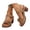 Brown, variant on Platform Heel Sandals for Women Low Block Flower Dressy Shoes Open Toe Ladies Work Sandal with Arch Support Black Size 6
