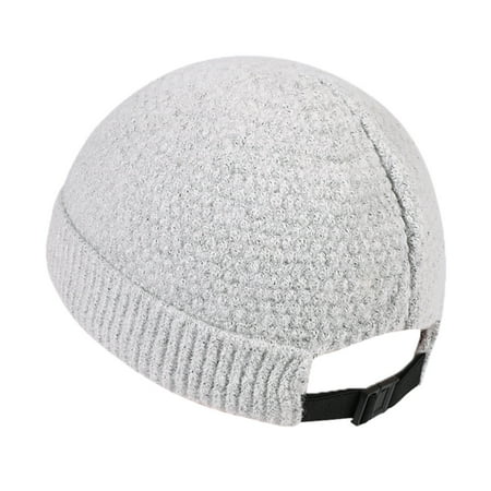 

Heiheiup Men And Women Outdoor Solid Color Knitted Cotton Hat Sunscreen Running Sports Warm Knitted Hat Cap French
