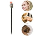 thumbnail image 3 of Ofertas Únicas 1 Pc Palillo de Pelo Clásico Rosa Horquilla de Pelo Negro Rosa Blanco Azul, 3 of 5