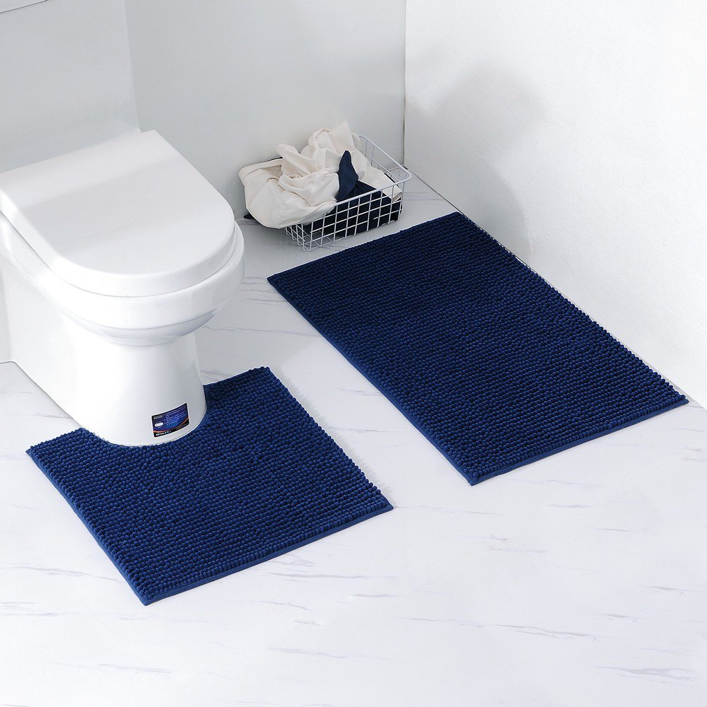 Costyle 2 Piece Bathroom Rugs Set Non Slip Water Absorbent Soft