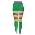 thumbnail image 5 of Meichang Carnival Leggings for Women Mardi Gras Masquerade Print Yoga Pants High Waist Stretchy Leggings, 5 of 10
