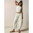 thumbnail image 2 of Women'S Vintage Low Waist Stretchy Boyfriend Wide Leg Jeans Butt Lifting Baggy Denim Pants  White M, 2 of 5