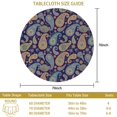 thumbnail image 3 of Paisley and Floral Black Pattern Round Tablecloth 70"x70", Wrinkle Resistant Wipeable Table Cover for Kitchen Dining Room Picnic Patio and Party, 3 of 6