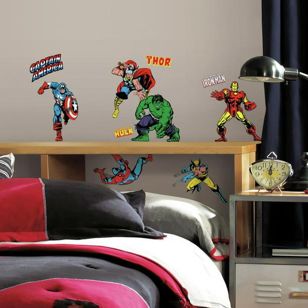 New Marvel Classic Superheroes Avengers Wall Decals Room Decor Stickers Com - Dog Wall Decals Australia