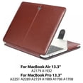 thumbnail image 3 of DEBGFS 13.3Inch MacBook Air Case PU Leather Carrying Book Folio Protective Stand Cover Sleeve Compatible With Model A2179 A1932 Black,brown, 3 of 6