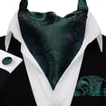 thumbnail image 3 of Conjunto de corbatas Barry.Wang Ascot de seda verde oscuro, 126 cm, formal, 3 of 6