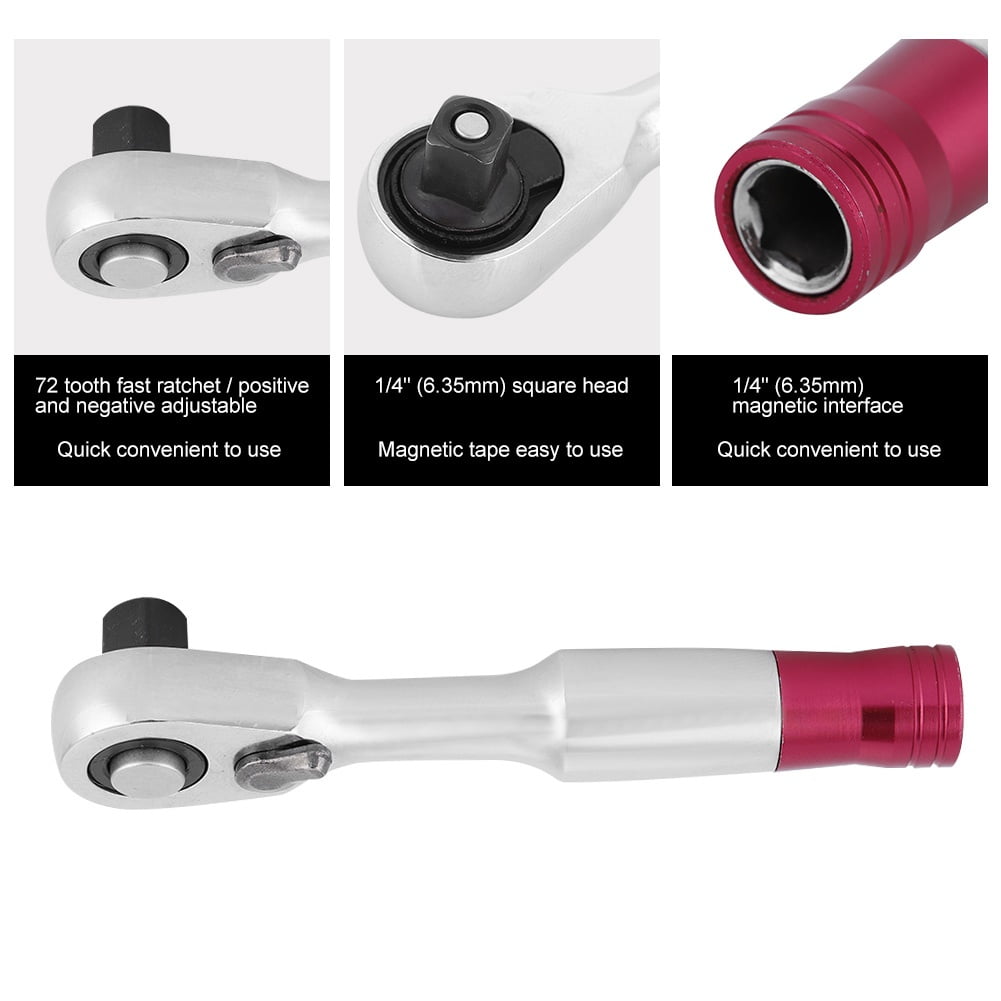 1/4Inch Mini Torque Ratchet Wrench Hand Repair Tool for Vehicles