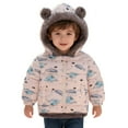 thumbnail image 4 of SGMVNU Winter Coat for Baby Boys Girls Toddler Boys Girls Winter Coat Bear Ears Hooded With Pocket Jacket Reversible Heavyweight Windproof Zipper Warm Outwear Coats for 5-6 Years Kid, az1222_1-Pink, 4 of 5