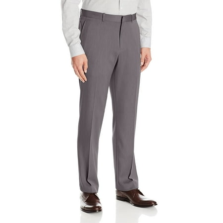 Perry Ellis NEW Gray Mens Size 38X32 Modern-Fit Dress - Flat Front Pants