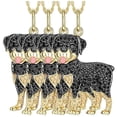thumbnail image 2 of Collar con Dijes y Cadenas High Monaco DogNeck16 4Pzas Rottweiler Negro Metal, 2 of 5