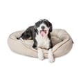 thumbnail image 5 of Vibrant Life Large Oval Corduroy Cuddler Dog Bed, Tan, 30" x 27", 5 of 6