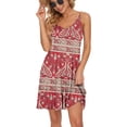 thumbnail image 2 of OutfitShow Women Summer Spaghetti Strap V-Neck Loose Beach Cover Up Dress with Pockets Sleeveless, 2 of 5
