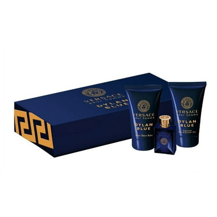 Versace Dylan Blue Pour Homme Cologne Gift Set for Men, 3 Pieces