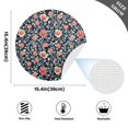 thumbnail image 4 of Dark Blue Floral Print 6-Piece 15.4in Durable PVC Plate Mats, Heat-Resistant for Parties and Dining, 4 of 7