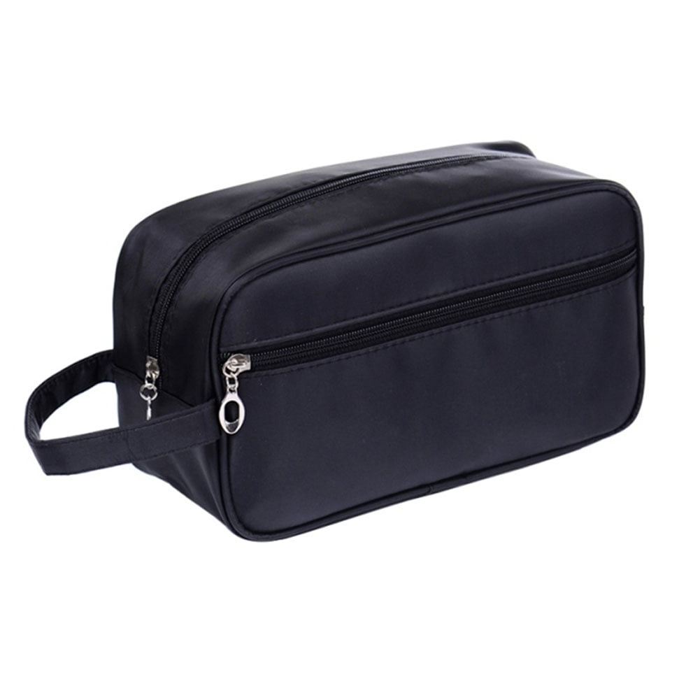 Leather Toiletry Bag for Men Women Travel Dopp Kit Bathroom Shower ...