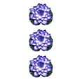 thumbnail image 3 of Redempat 1/2/3/5 EVA Artificial Lotus Solid Color Decorative Vivid Lifelike Simulation Park Pond Landscaping Fake Water Flower Blue 3PCS, 3 of 6