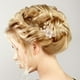 thumbnail image 3 of KAKOWELY Peineta lateral para el cabello, tocado de novia con patrón de flores y hojas, pinza decorativa para el cabello, 3 of 5