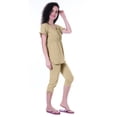 thumbnail image 3 of Moomaya Womens Nightwear Set Capri Cotton Sleepwear 2 Pcs Nightdresses, 3 of 6