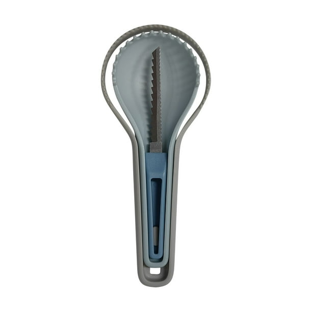 Juego de herramientas 3 en 1 para tallar calabazas de Halloween: pala y tallador de calabazas de plástico con agarre ergonómico, 62,5 g para facilitar la extracción de pulpa y el corte de diseños.