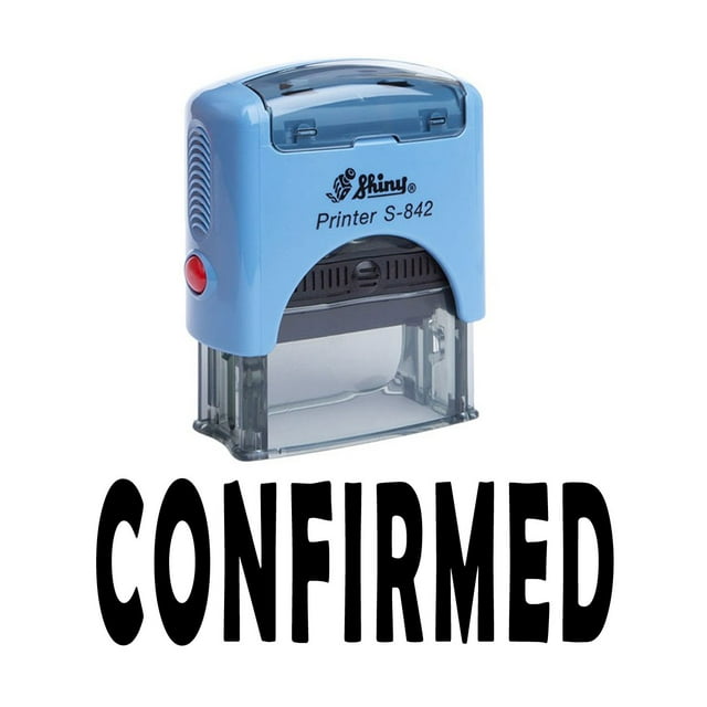 CONFIRMED Self Inking Rubber Stamp Custom Shiny Office Stationary Stamp