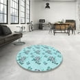 thumbnail image 3 of Ahgly Company Indoor Rectangle Patterned Electric Blue Area Rugs, 8' x 12', 3 of 6